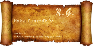 Makk Gusztáv névjegykártya