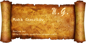 Makk Gusztáv névjegykártya