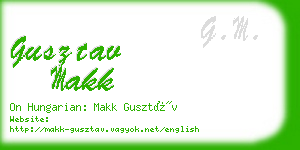 gusztav makk business card